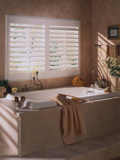 vinyl shutters are perfect for baths