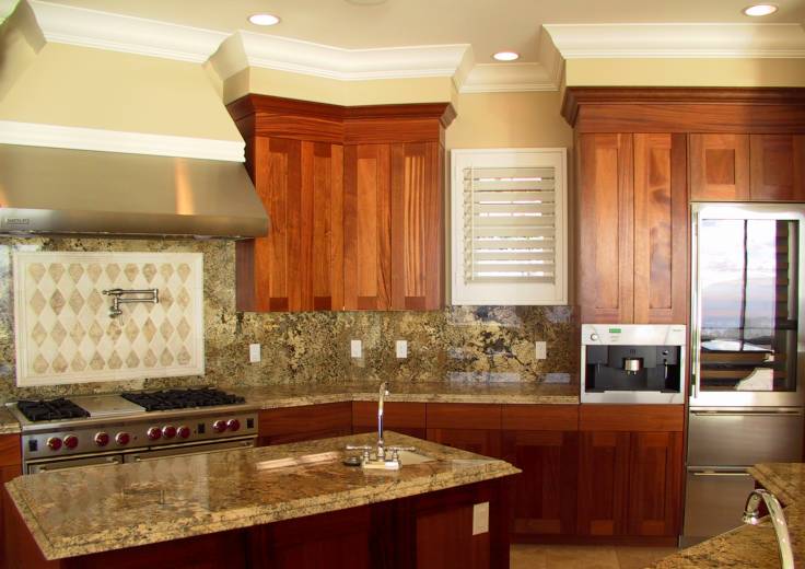 white wood with stained cabinets - Kaanapali