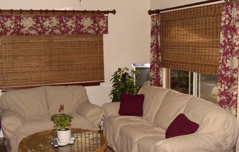 woven bamboo shades with valance